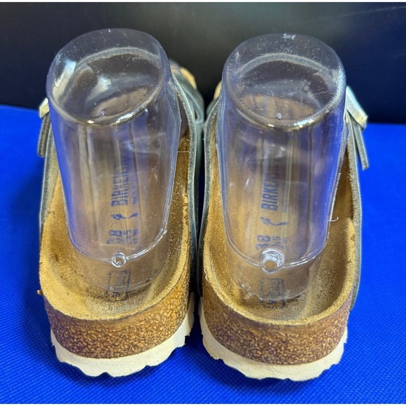 Birkenstock Arizona Silver Metallic Sandals EU 38 US Women 7-7.5 - Picture 4 of 10